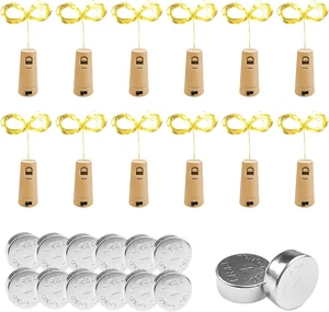 12 Pezzi Luci per Bottiglie Di Vetro, Tappi LED a Batteria per Bottiglie 2M Bian - Foto 1 di 12