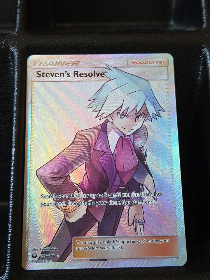 Steven's Resolve (Full Art) 165/168 Sm-Celestial Storm Holo - Image 1 of 1