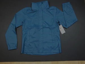 NWT WOMENS SWISS TECH FRONT ZIP RAIN JACKET NAVY BLUE, SZ MEDIUM(8-10) - Picture 1 of 5