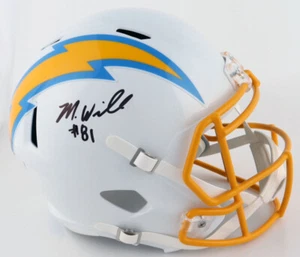MIKE WILLIAMS SIGNED LOS ANGELES CHARGERS FULL SIZE SPEED HELMET BECKETT - Picture 1 of 1