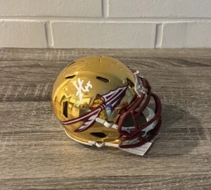 MINICASCO CROMADO FIRMADO POR JORDAN TRAVIS NEW YORK JETS ESTADO DE FLORIDA BECKETT BAS - Imagen 1 de 5