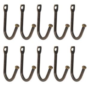 10 Pcs Strong Hook Bronze Hooks for Hanging Towel Aluminum Clothes - Afbeelding 1 van 12