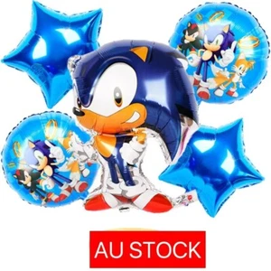 Set of 5 Sonic the Hedgehog Foil Birthday Party Balloon Set - AU STOCK - Picture 1 of 1