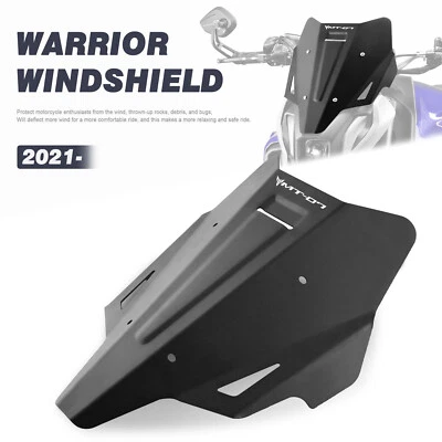 For 2021 2022 Yamaha MT07 MT-07 FZ07 Aluminium Warrior Windshield Windcreen - Image 1 of 4