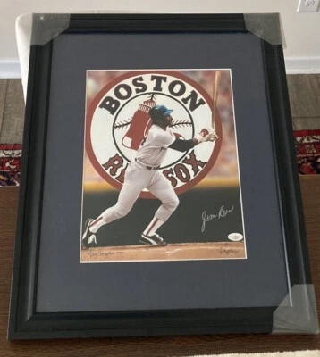 RARE JIM RICE Auto 24x18 Framed LONGORDO Signed Print Art JSA COA HOF 1/1? - Image 1 of 4