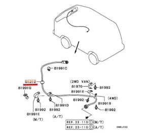 Cable for speedometer Genuine for Mitsubishi Minicab U41 U42 1995/12-1997/05 - Picture 1 of 1