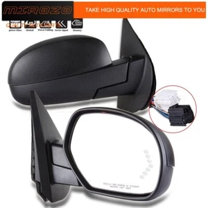 Power Fold Memory Heated Puddle Light Pair Mirrors For 2007-2014 Chevy GMC - Picture 1 of 12