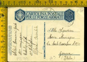 Guerra d' Africa Franchigia Posta Militare 3 E (punti 9) x Genova pj 791 - Foto 1 di 2