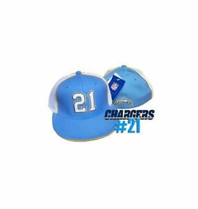 Reebok LaDainian Tomlinson #21 Los Angeles Chargers Fitted Hat Cap Free Shipping