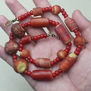 Rare Antique Venetian WhiteHeart Beaded Necklace - Picture 1 of 21
