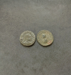 Roman Empire RARE 2 Pieces LICINIUS II Caesar Follis LOT! 20mm