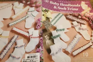 Annie's Attic Crochet Book 872116 Baby Headbands & Sock Trims - Picture 1 of 1