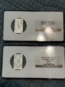 Rare 2009 Australia Dreaming Kangaroo and Turtle $1 Silver Proof Coin NGC MS69 - Picture 1 of 11