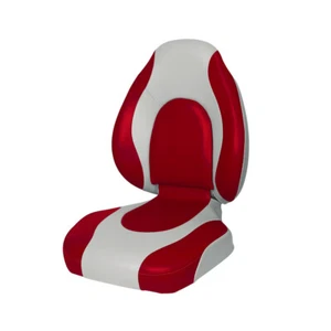 ASIENTO DE YATE MARINO PLEGABLE CONTORNEADO PREMIUM lancha rápida peces 75160 gris/rojo - Imagen 1 de 3