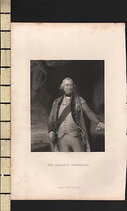 C1830 Georgianisch Aufdruck ~ The Marquis Cornwallis - Zdjęcie 1 z 1
