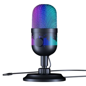 USB Condenser Microphone RGB Gaming Microphone PC Mic for Streaming Recording - Afbeelding 1 van 12