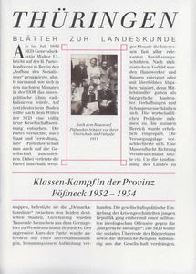 Klassen-Kampf in der Provinz Pößneck 1952-1954 Thüringen Blätter z. Landeskunde - Bild 1 von 1