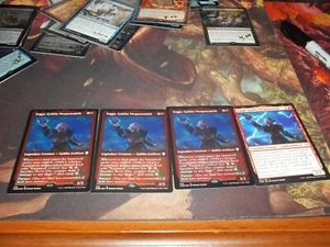 (3 FOIL Etched) x1x Toggo, Goblin Weaponsmith (CMR) Commander Legends MtG - Picture 1 of 6