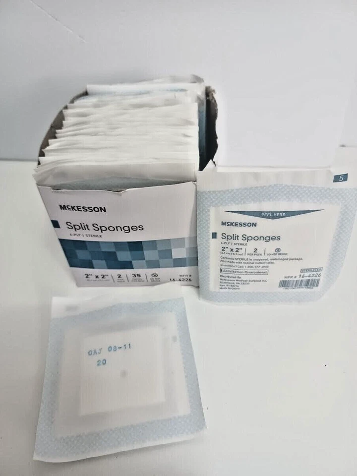 I.V. / Drain Split Dressing Box Of 35 By McKesson