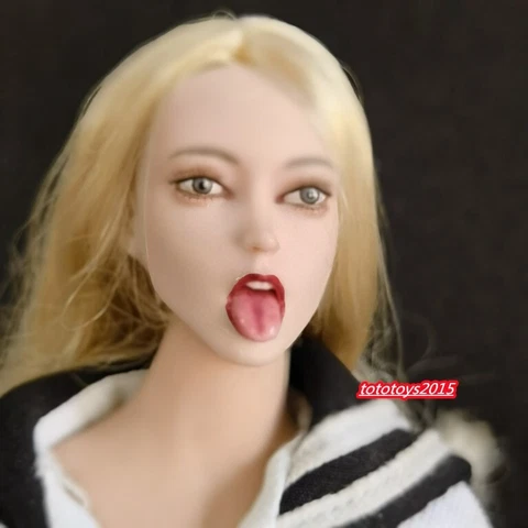 1/6 Little Girl Tongue Out Head Sculpt  Fit 12'' Female PH TBL Action Figure Toy Cover