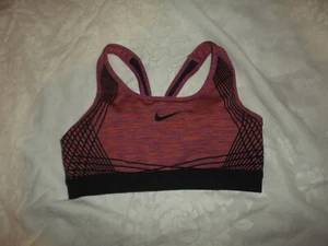 "Nike" Dri-fit Womens Racer back Burgandy padded Crop Top - Size M - Picture 1 of 3