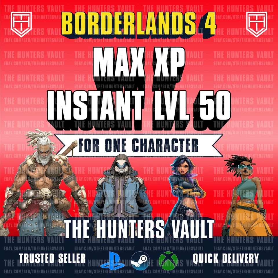 Borderlands 4 • INSTANT Level 50 • MAX LVL • BL4 • PS5 XBOX PC STEAM