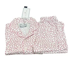 Petite Plume Sweethearts Classic Pajama Set White, Red Size 7 New with tags - Picture 1 of 5
