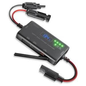 MPPT Solar Charge Controller 12V 10A, Solar Panel Charge Controller with Type... - Picture 1 of 7