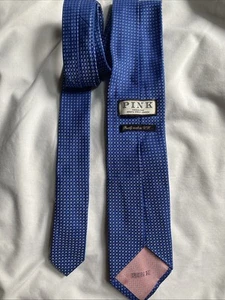 THOMAS PINK Jermyn St. London TIE Azul Geométrico, 100% Seda - Imagen 1 de 4