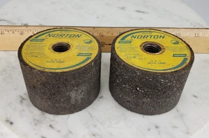 2x Norton 879389 2" x 3" Grinding Wheel Cone Drum Die AC16-S4BH Grinder Grind - Picture 1 of 8