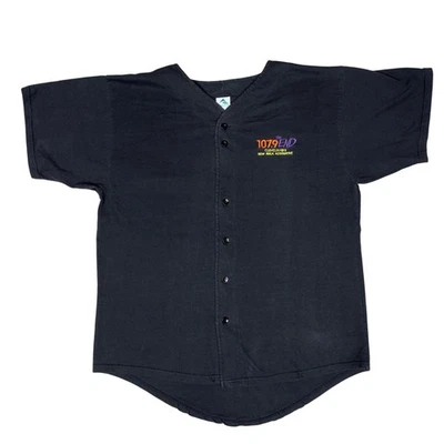 Camiseta deportiva de béisbol vintage 107,9 The End Cleveland Alt Rock XL negra Augusta EE. UU. Foto 1 de 4