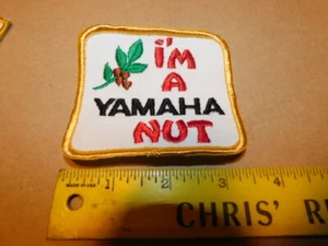 Vintage NOS Yamaha Racing, Motocross Motorrad Patch: I'm a Yamaha Nut - Bild 1 von 2