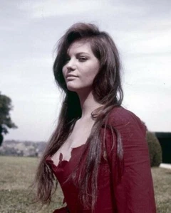 Claudia Cardinale looks sensational in clingy low cut red dress 24x36 Poster - Picture 1 of 1