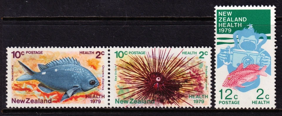 新西兰 1979 年钓鱼 - 健康完整完好全新无标签套装 SC B103-B105 — 第 1/1 张图片