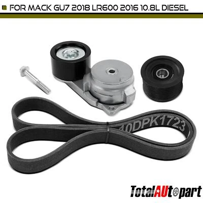 Kit de 3 componentes de transmisión por correa Serpentine para Mack Granite GU7 GU8 2018 LR600 MRU Foto 1 de 4