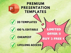 Buy 2 Free 1 Premium Design PowerPoint Presentation Templates - Picture 1 of 5