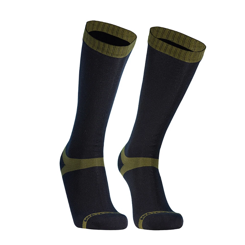 DexShell Trekking Waterproof Socks UK 6-8 Olive Green Stripe