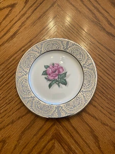 Vogue Fine China Silver Lace Dessert Plate ~6.15" - Picture 1 of 5