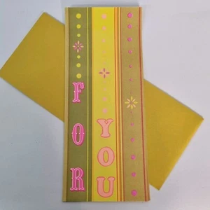 VTG MCM 60 Coronation Collection Birthday Greeting Card Neon Retro Ugly Stripe - Picture 1 of 6