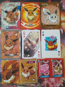 Eevee Fan Art Bundle of 9 Cards + Stickers NOT Official Pokemon PL-NM - Picture 1 of 2