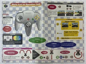 Mario Kart 64 Operation Card (Nintendo 64, 1996) Poster ONLY - Picture 1 of 2