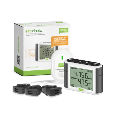 NEW - Efergy Elite Classic 3 Phase Energy Monitor includes 3 x 90amp sensors