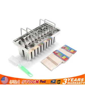 20Pcs Frozen Popsicle Molds Ice Cream Pop Maker Freezer Fruit With Sticks Summer - Picture 1 of 12