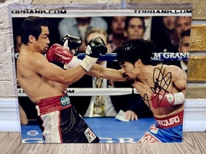 MANNY PACQUIAO SIGNED AUTO BOXING 11 x 14 PHOTO Juan Manuel Marquez PSA #AN44713 - Picture 1 of 3