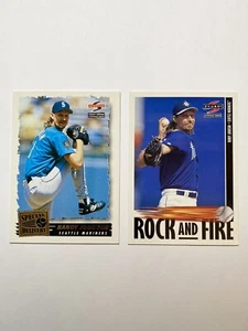 1995 & 1997 Pinnacle Score Insert Rock & Fire Randy Johnson HOF Card lot HOF - Picture 1 of 2