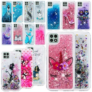 Moving Liquid Glitter Case For Samsung Galaxy A12 A22 5G A52s Pretty Phone Cover - Zdjęcie 1 z 90