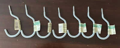Gray Coated Bike Metal Hangers (7pc) Screw in Bicycle Wheel Hooks Holder Hangers - Image 1 of 4