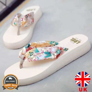 Women Home/Garden Slippers Ladies Girls Toe Post Sandals Shoes TOP SILK UK    - Picture 1 of 2