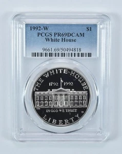 1992-W White House Commemorative Dollar PR69 DCAM PCGS Blue Label *5817 - Picture 1 of 5