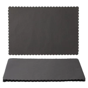 100Pack Disposable Paper Placemats with Decorative Wavy Scalloped Edge for Party - Picture 1 of 9